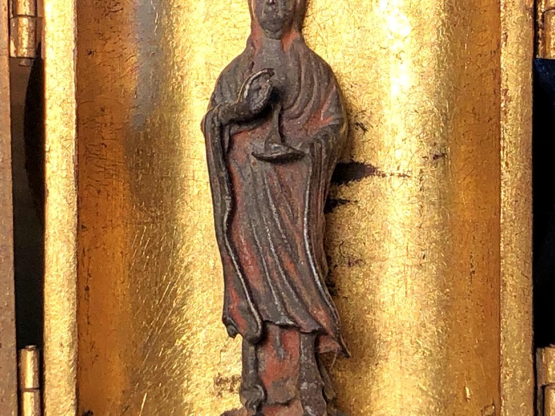 【 厨子入り観音 】　携行仏　江戸～戦前