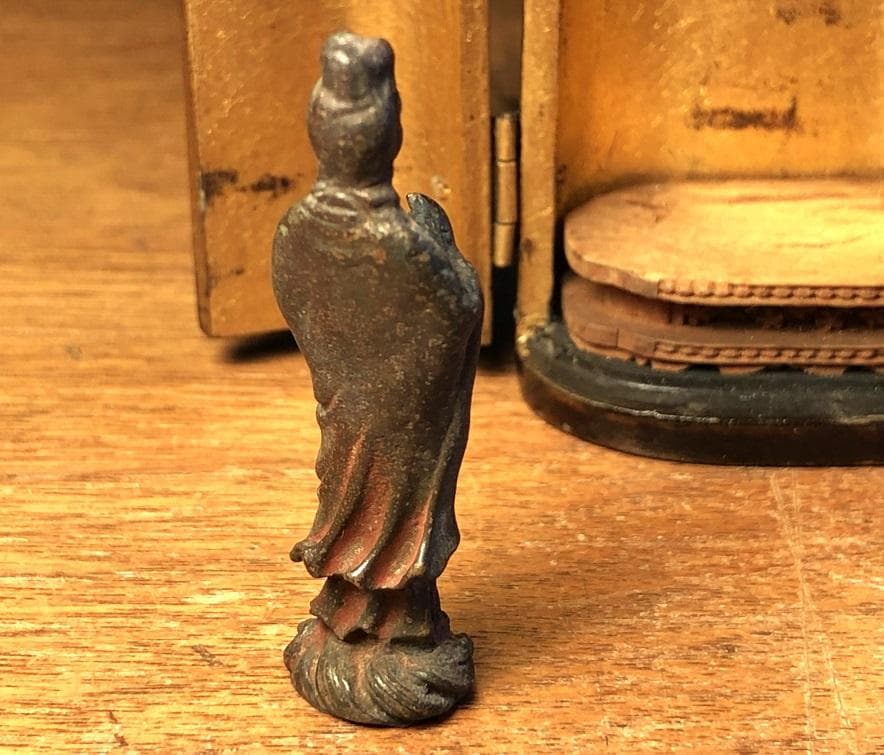 【 厨子入り観音 】　携行仏　江戸～戦前