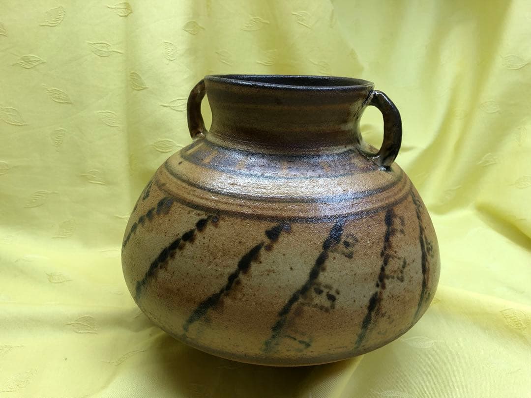 壺　彩色　共箱あり　窯元作家品