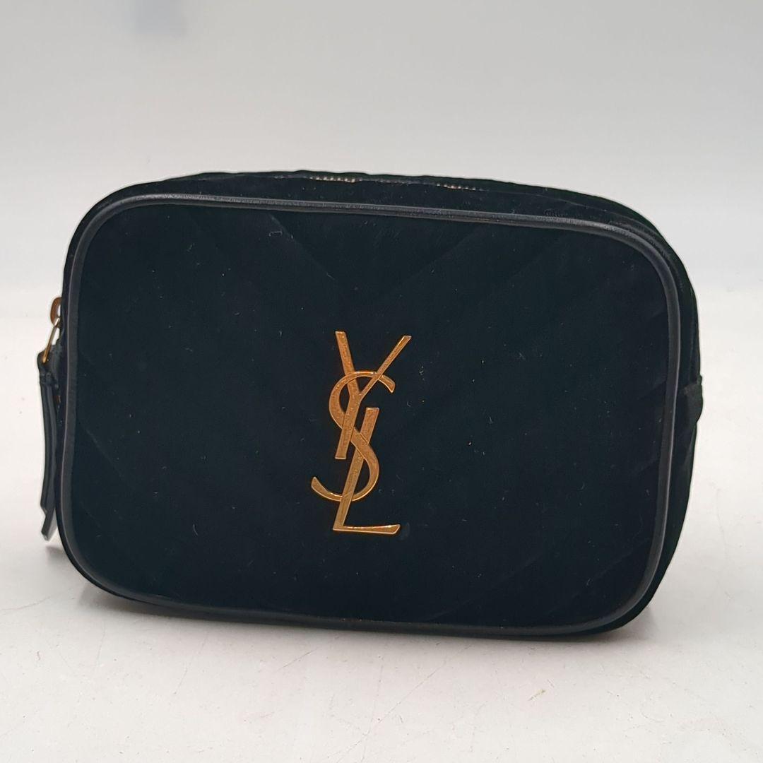 ★極美品 サンローラン ルー ショルダー ベルトバッグ キルティング ベルベット