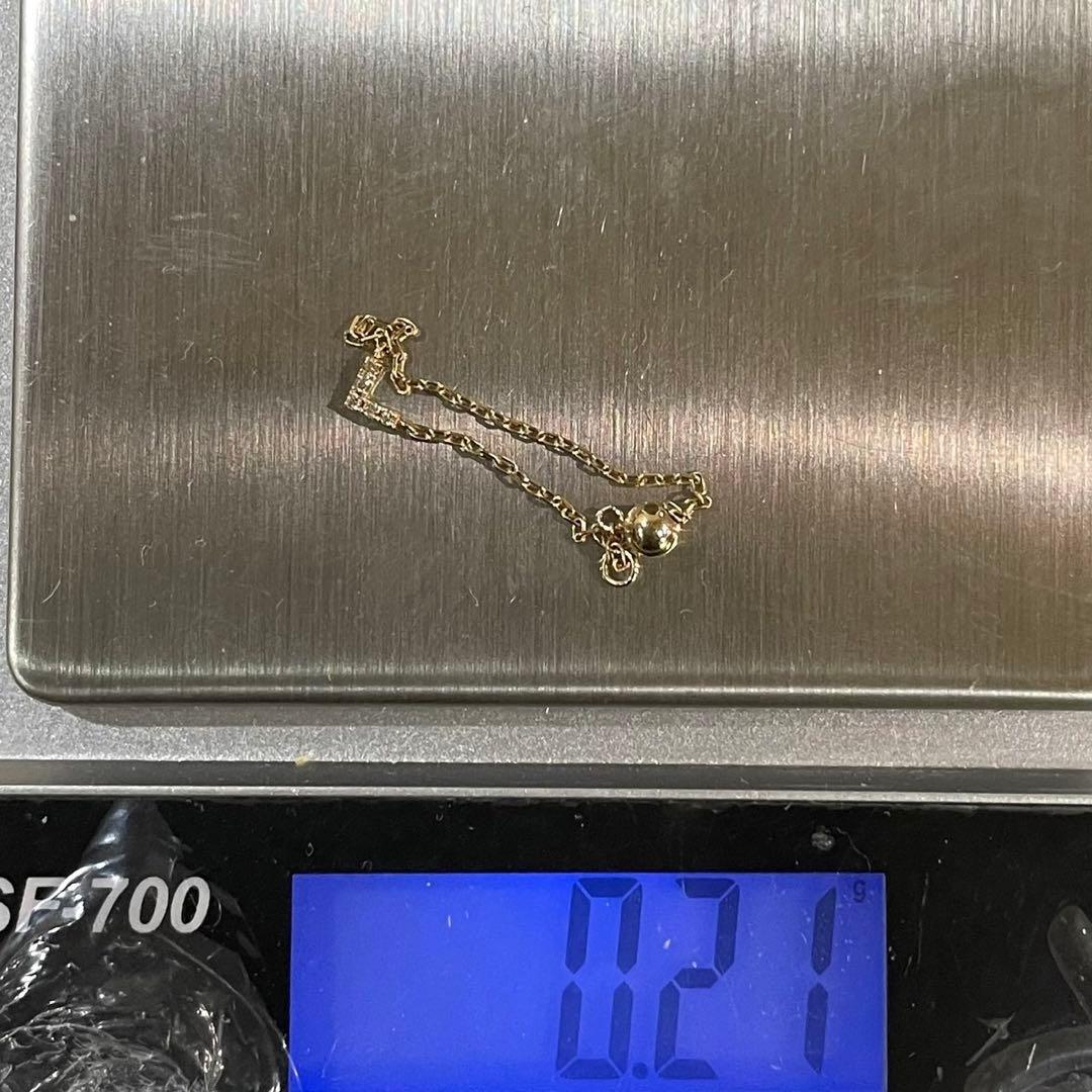 K10金　サイズ調整可能　チェーン　リング　,21g