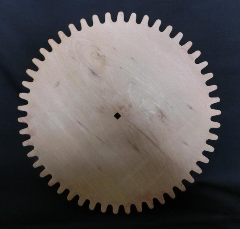 訳あり特価！　木製歯車　無垢1枚板　迫力の大型！　4個セット　厚い！桂材！！