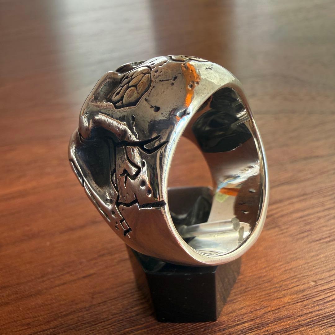 シルバー925無垢【新品】brain muscle 脳筋スカルリング925本物