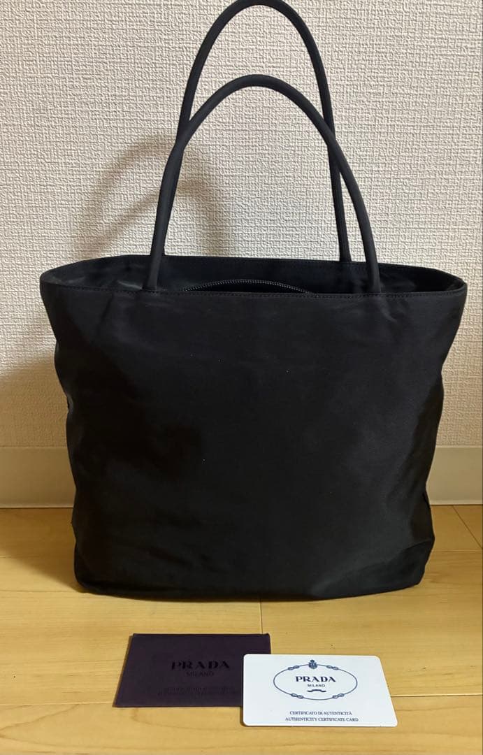 本物 ブランドカード有 黒 PRADA プラダ ナイロンバッグ