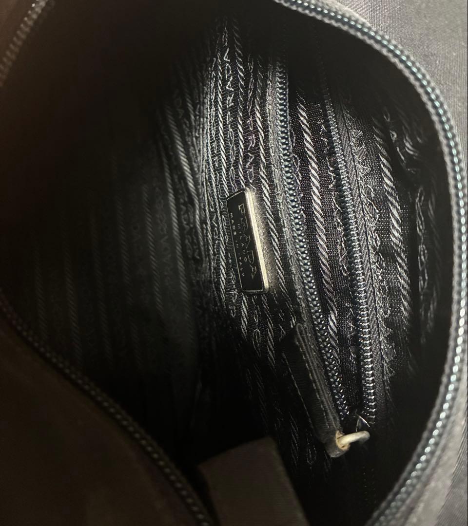 本物 ブランドカード有 黒 PRADA プラダ ナイロンバッグ