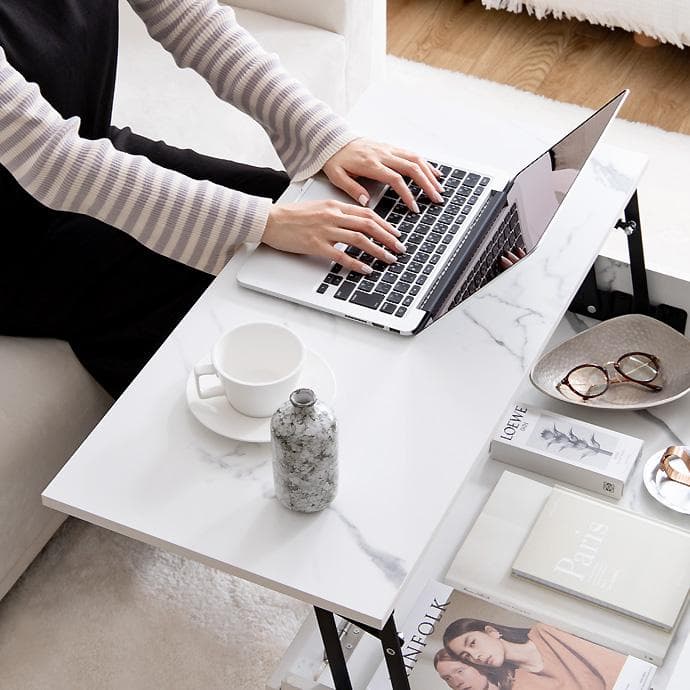 【幅80cm】昇降式テーブル 小さめ 昇降テーブル コンパクト【ストーングレー】