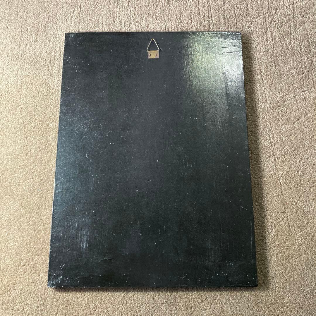 希少 螺鈿 猫を抱いた女性 美人画 浮世絵 天然木 漆器 古画 アンティーク