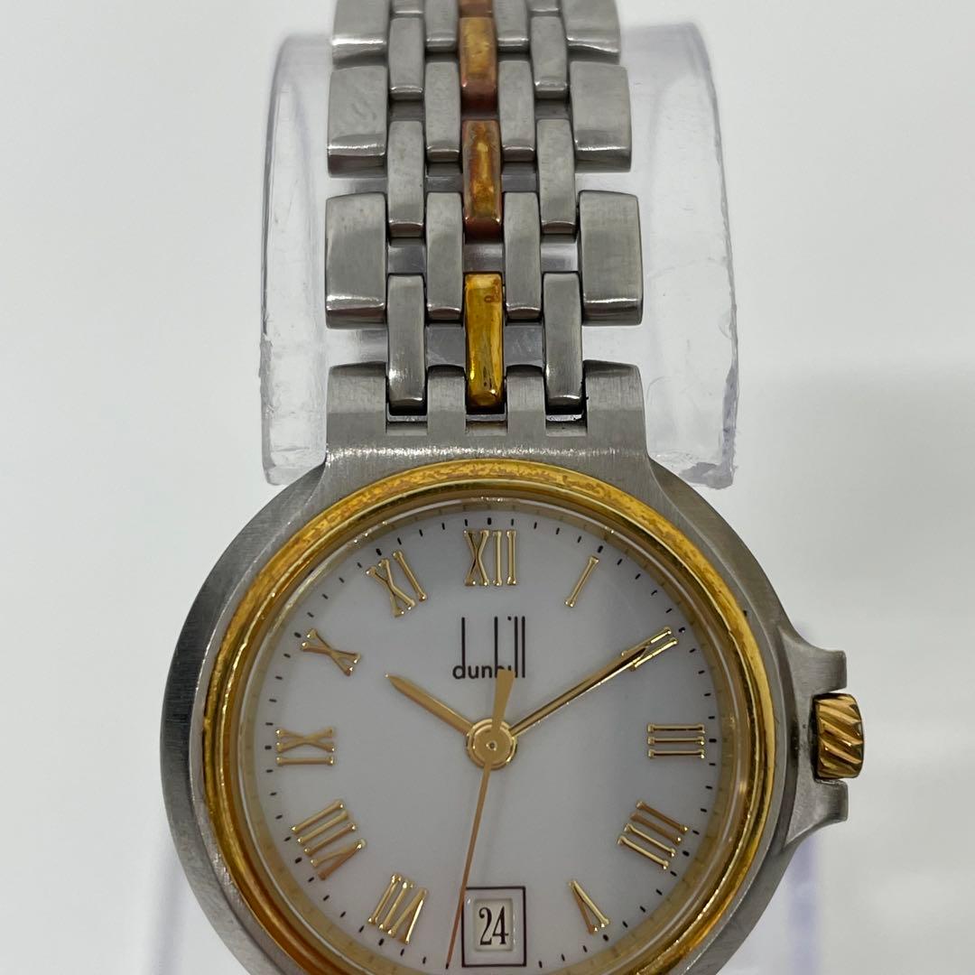 【TK】dunhil ダンヒル　ミレニアムデイト　クォーツ腕時計　不動