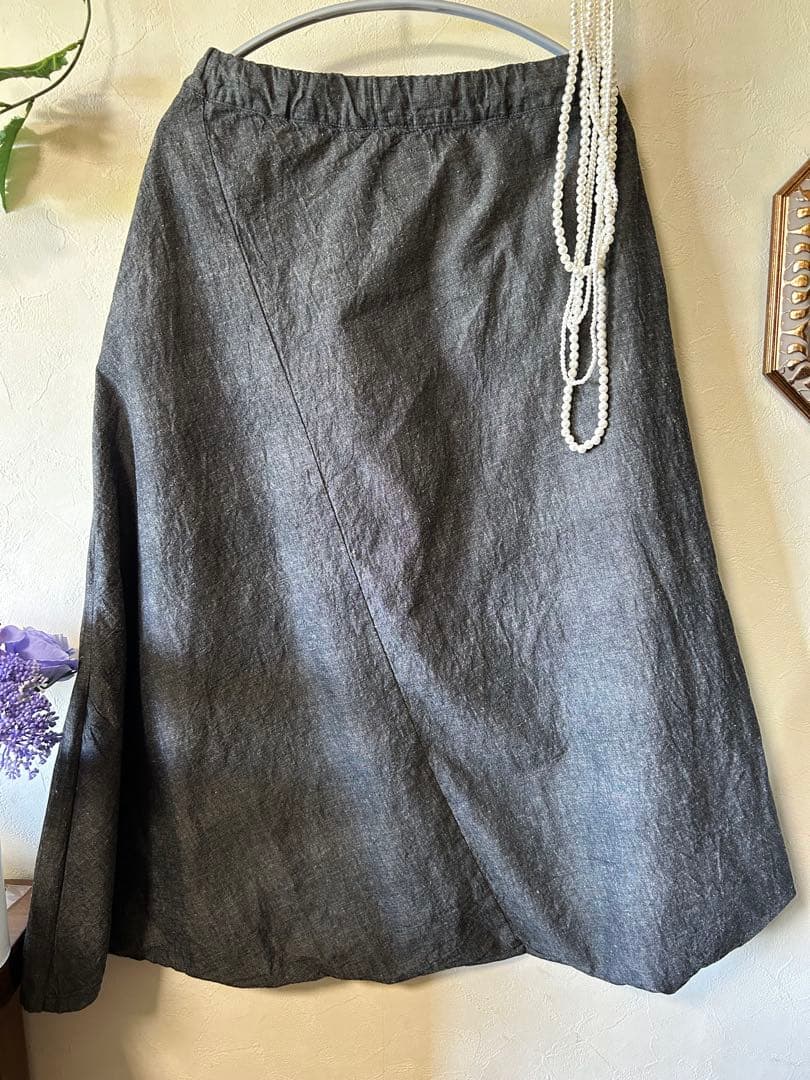 SOU・SOU 今季 一回着　ソウソウ　伊勢木綿 麻混 富士2.0／消炭色