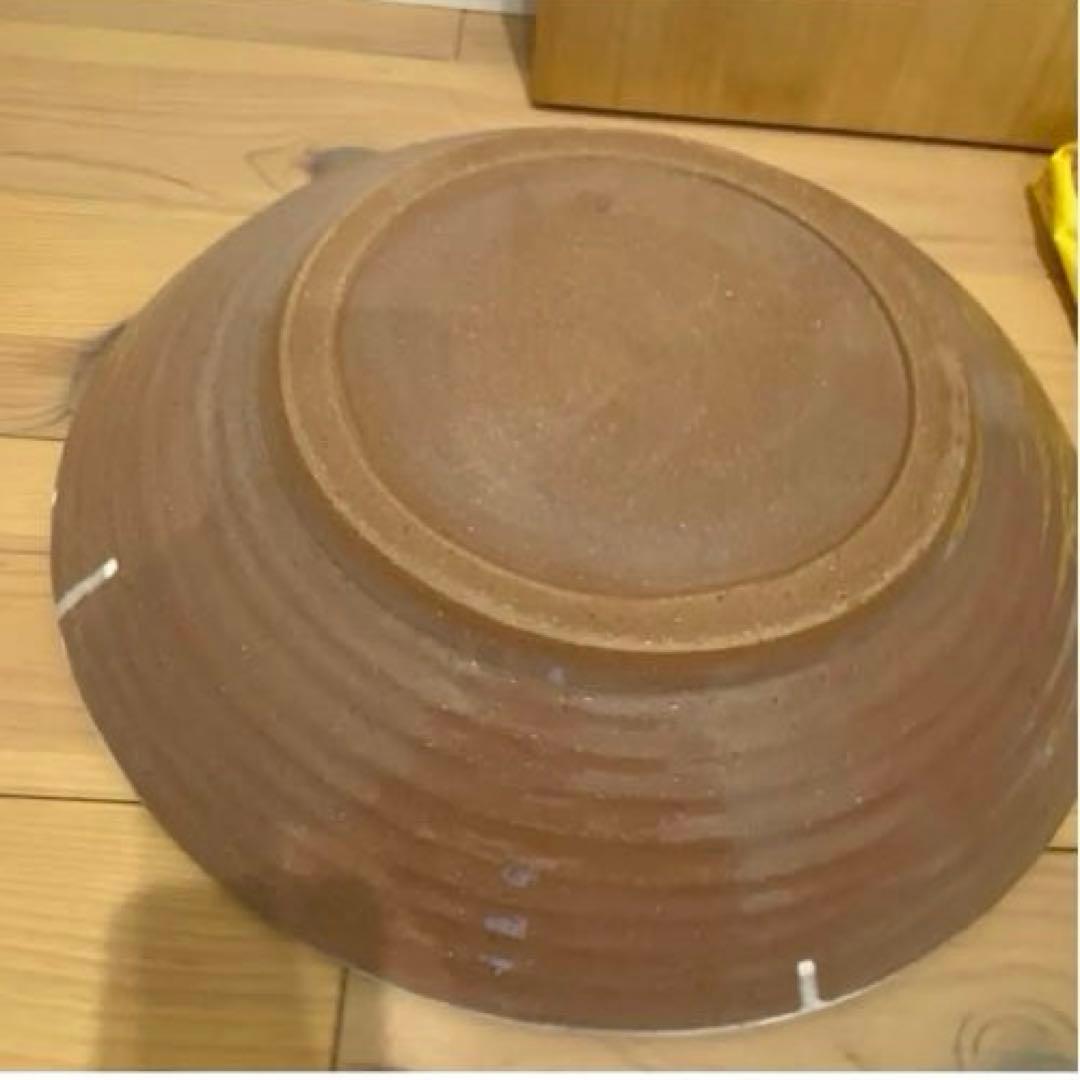 木村勝明（白兎）造 清水公照絵付　瀬戸焼　三羽鶴図大皿　共箱