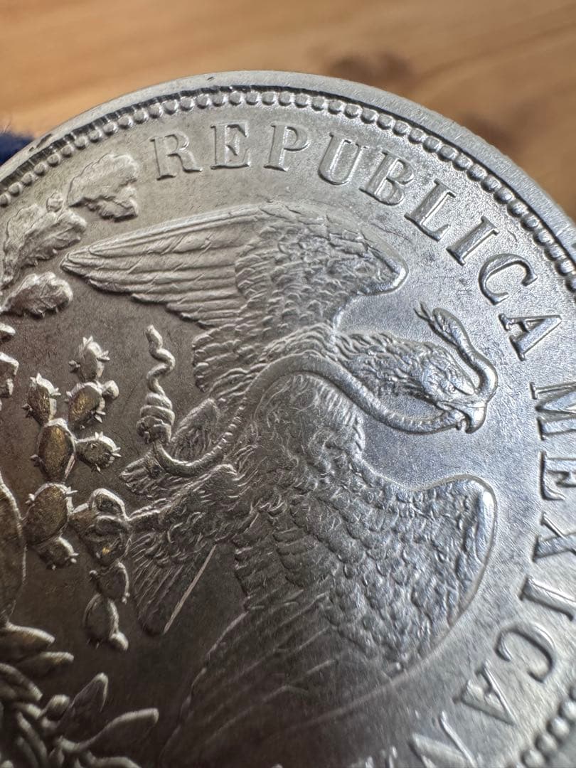 ★本物保証★ 莊印なし‼️ 未使用❗️メキシコ 1ペソ銀貨1898年