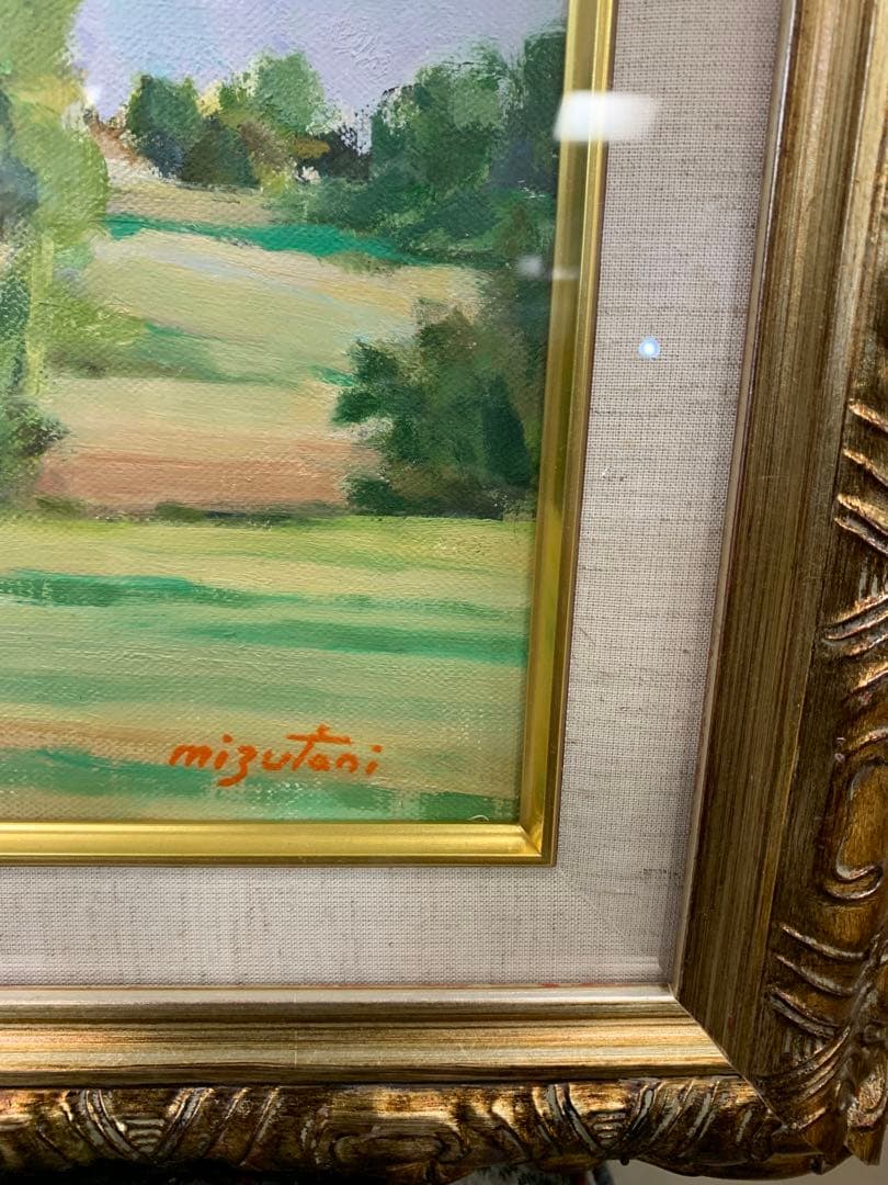 油絵絵画　イヴリィ　クレジィシュル　コール風景画　水谷方早子　4F