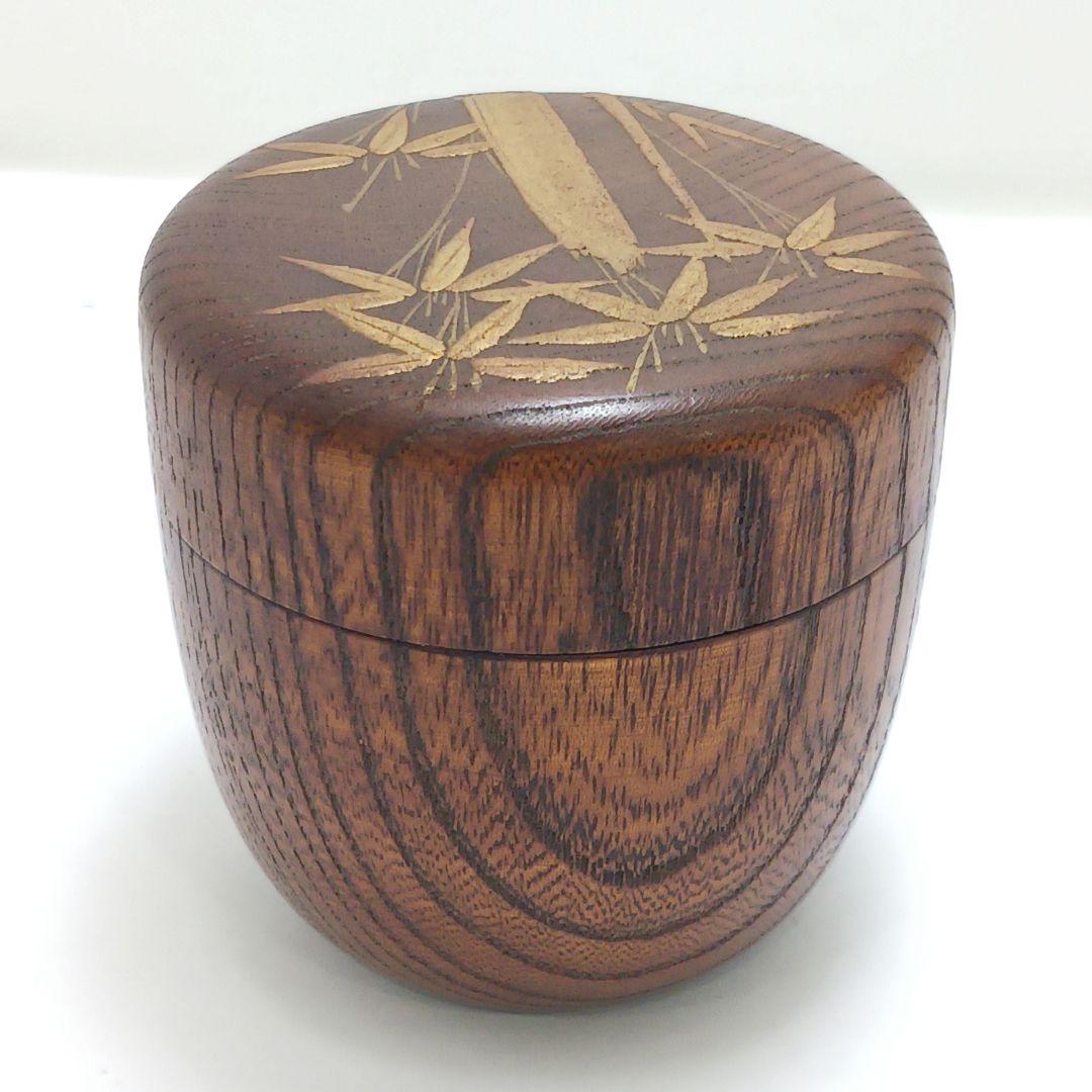 Y3032-12 茶道具 欅・蒔絵・黒漆 棗 3点セット　YY