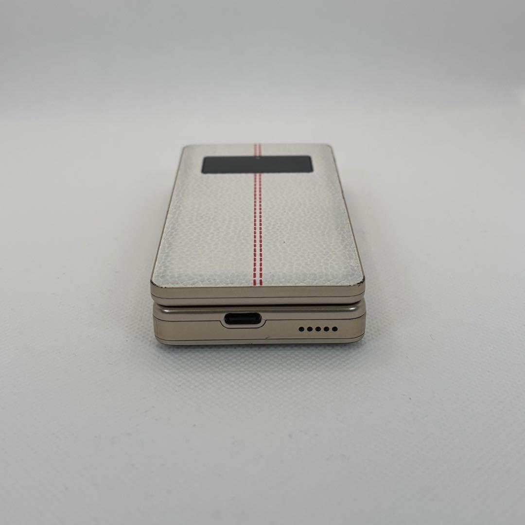 Mode1 ガラケー 型 SIMフリー スマホRetroII レザー調 ホワイト