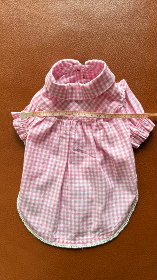 犬服 ギンガムワンピとエプロン