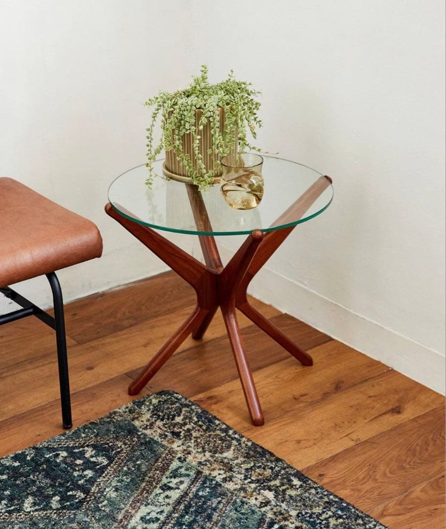 ACME Furniture⭐️トラッセルサイドテーブル⭐️ガラス×木
