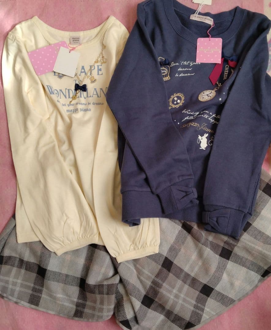 新品　未使用　メゾピアノジュニア　　トップス　メゾピアノ　スカパン　140