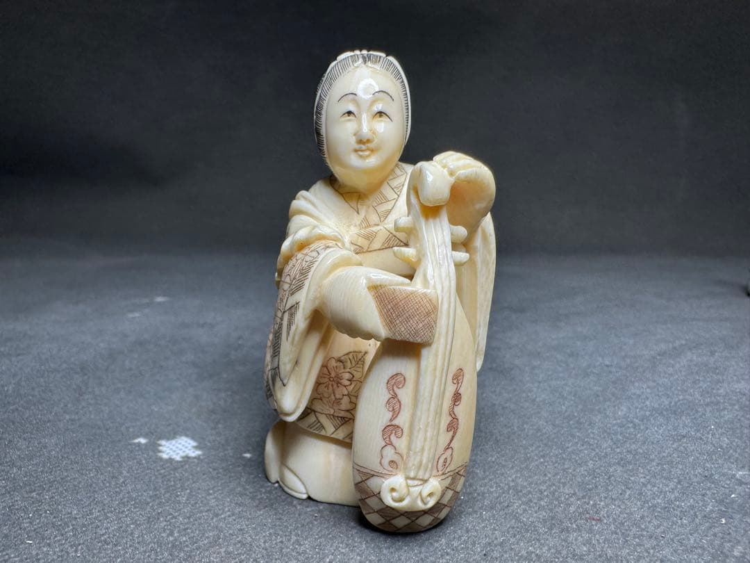 極上　天然素材　七福神　置物　根付　　アンティーク　和彫　骨董　飾り物　古美術品