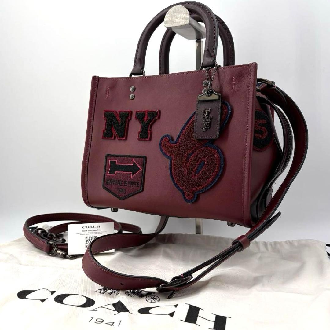 16445✨新品タグ付き✨COACH ローグ25 ヴァーシティ パッチ 2way
