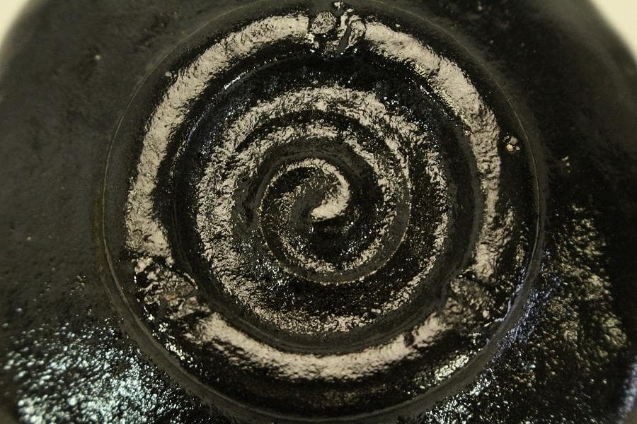 茶道具 黒楽茶碗 小服 茶箱仕組 美品(BB480)