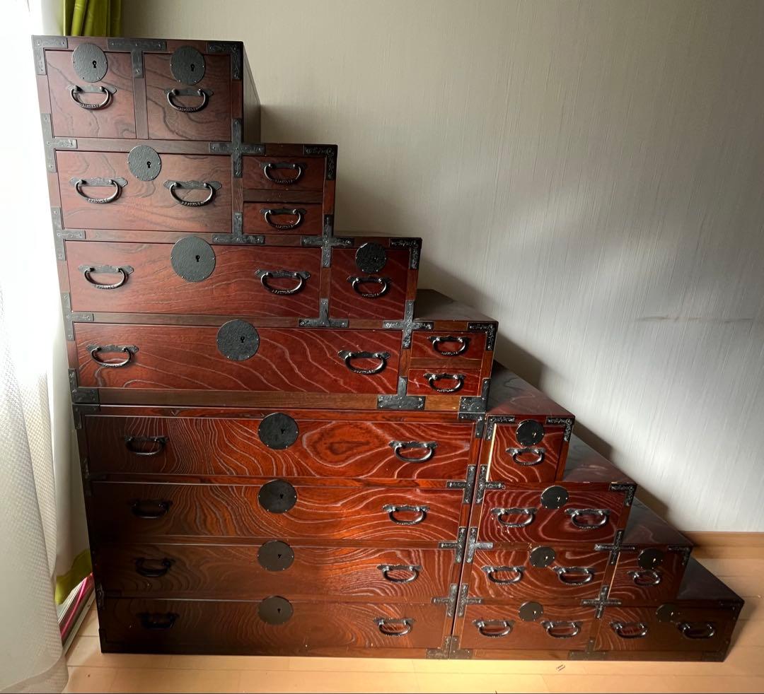 （株）青木産業製、階段箪笥