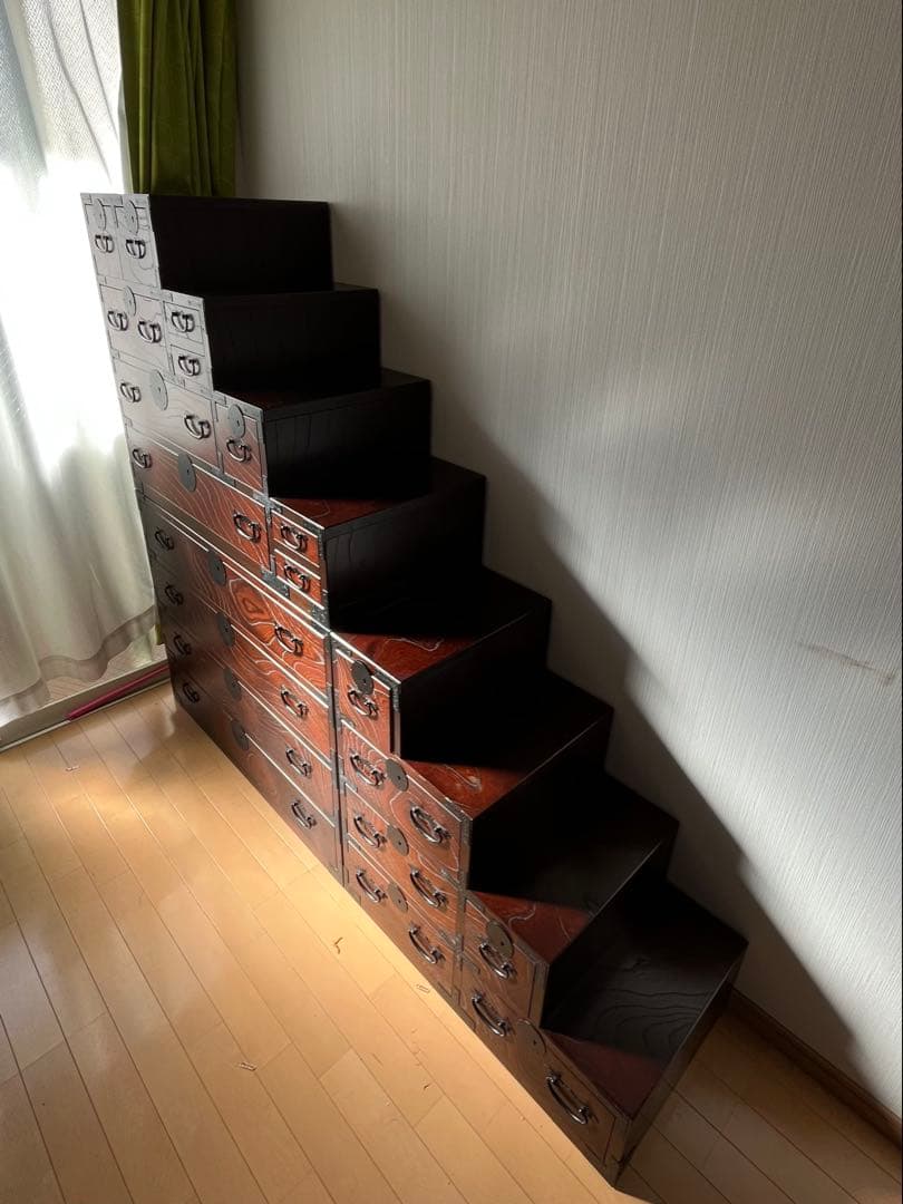 （株）青木産業製、階段箪笥