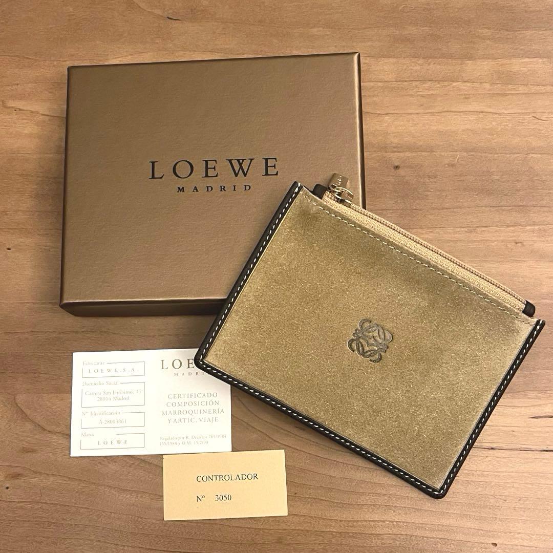 LOEWE スウェード レザー ケース カードケース アナグラム