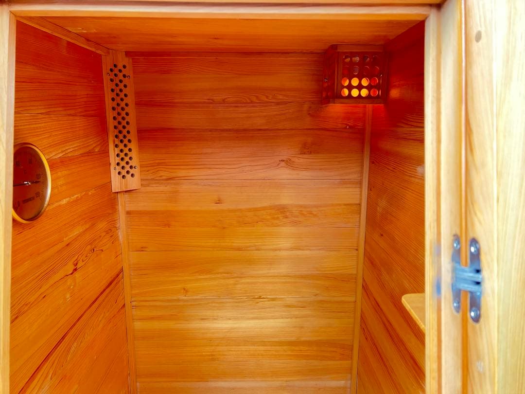 木製コンパクトサウナ 温度調節機能付き