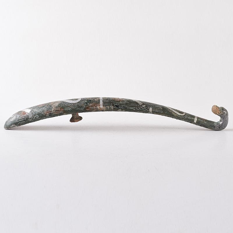 中国　古銅青銅　象嵌　帯鉤　筆架　M　R8093