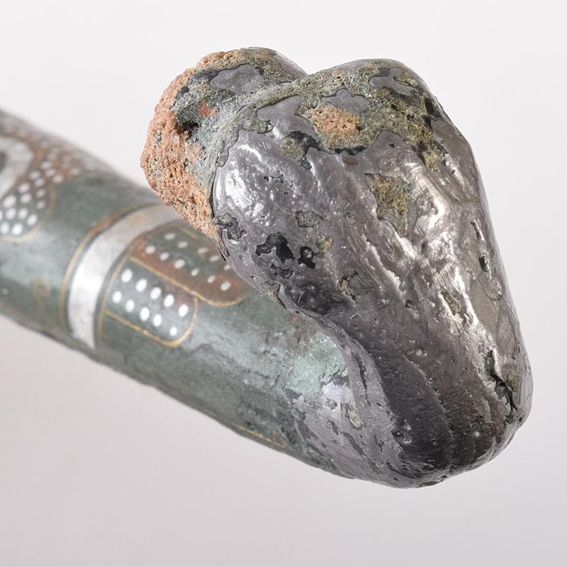 中国　古銅青銅　象嵌　帯鉤　筆架　M　R8093