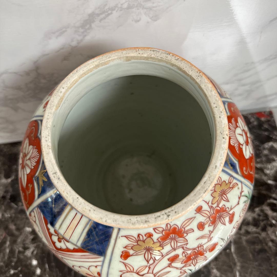 江戸時代、元禄、染錦、沈香壺。箱付き、