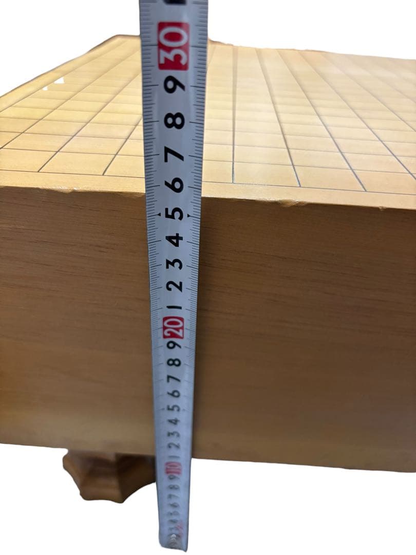 蛤碁石＆那智黒／ガラス碁石セット 脚付き碁盤＋碁笥4個　天地柾　一式まとめ売り