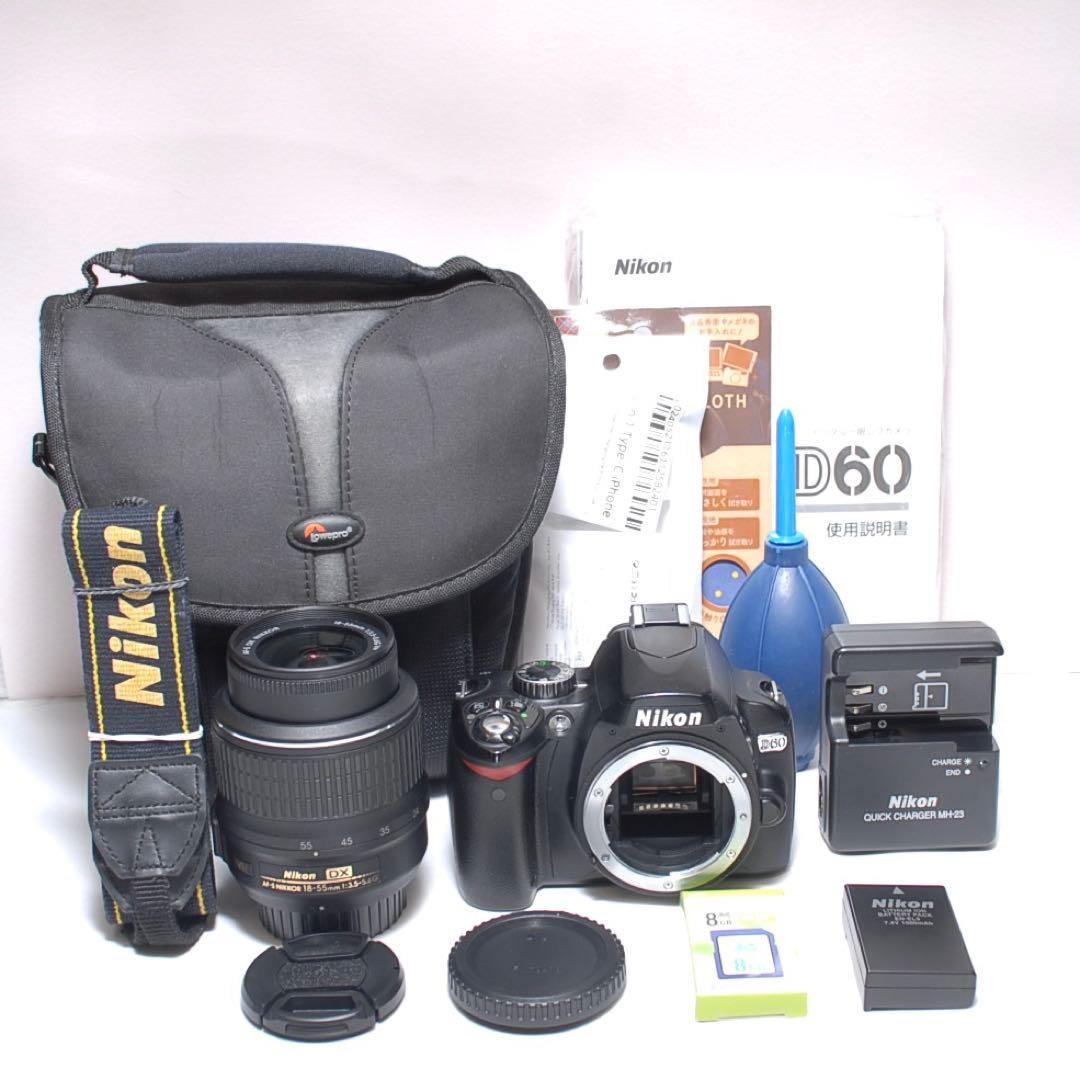 お年玉で一眼レフデビュー ✨Nikon D60✨ シングルレンズ✨ 少シャッター