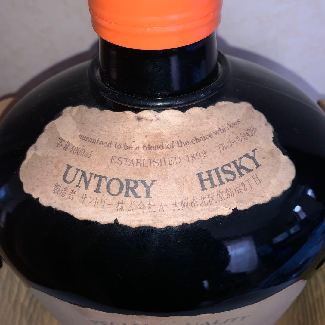 未開栓品　古酒　サントリー　オールド　4000ml　特大ボトル　木製台付
