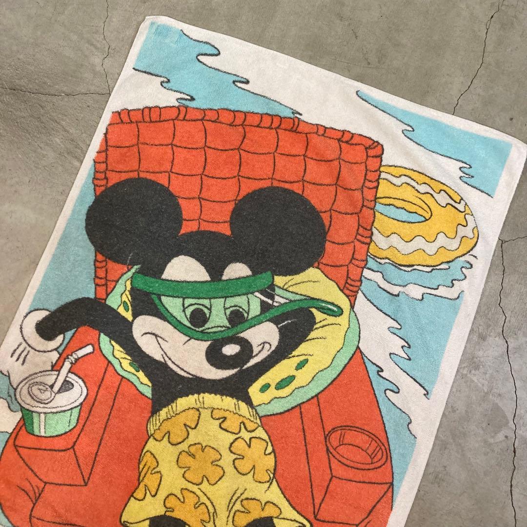 80's ビンテージ ミッキーマウス ビーチタオル disney アンティーク