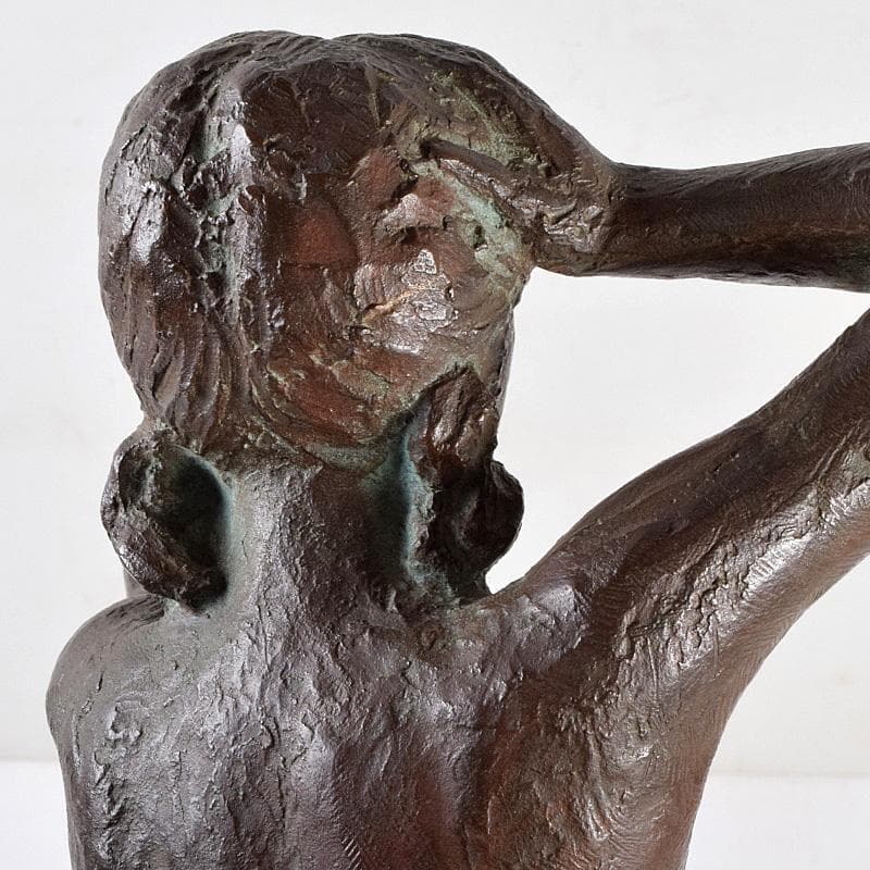 彫刻家　雨宮敬子作　ブロンズ　裸婦像　女性像　約4.97㎏　M　R9305B