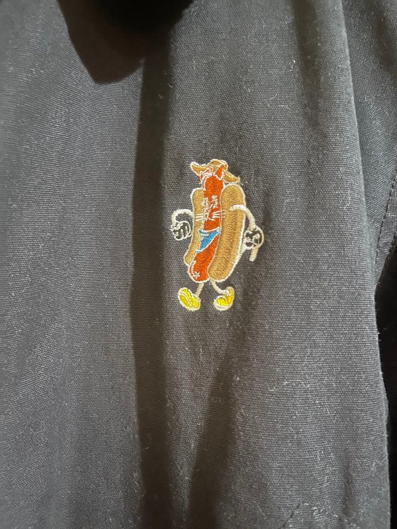 AlexanderLeeChang ブラックジャケット ホットドッグ刺繍