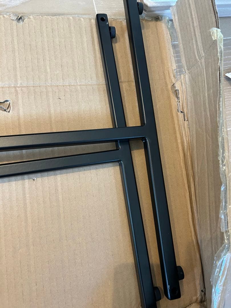 KANADEMONO シンプル アイアン ハンガーラック　Black　W90cm