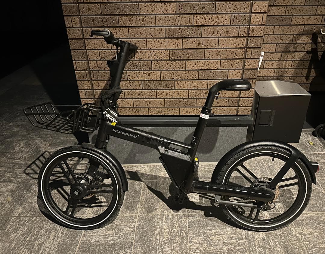 ホンバイクストンプラス　黒　カゴ付き