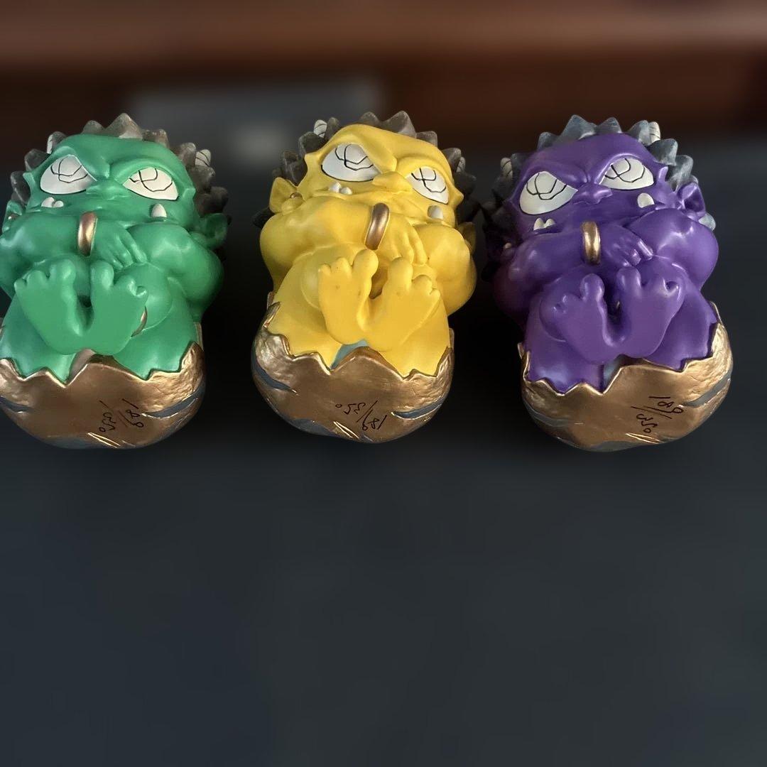 瀧下和之　鬼　体育坐り3体セット