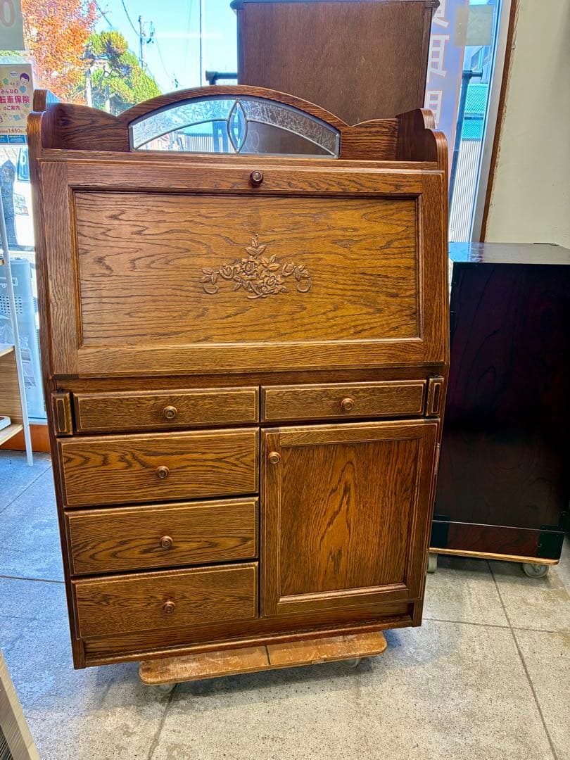 カントリーハウス ライティングビューロー 三越家具 ブルージュ 英国 デスク