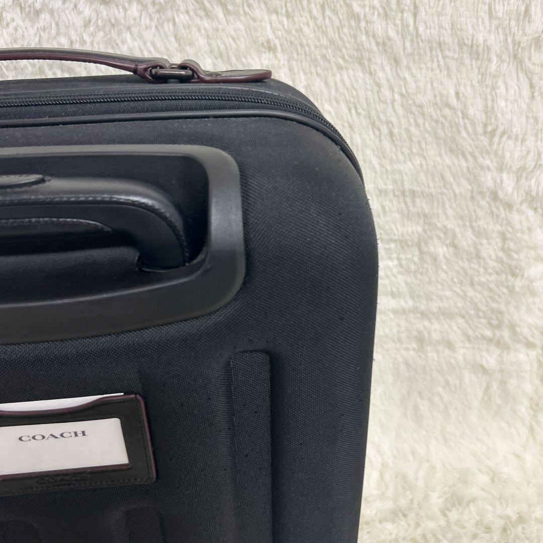【美品】コーチ　キャリーケース　ウィールド　シグネチャー　黒　4輪