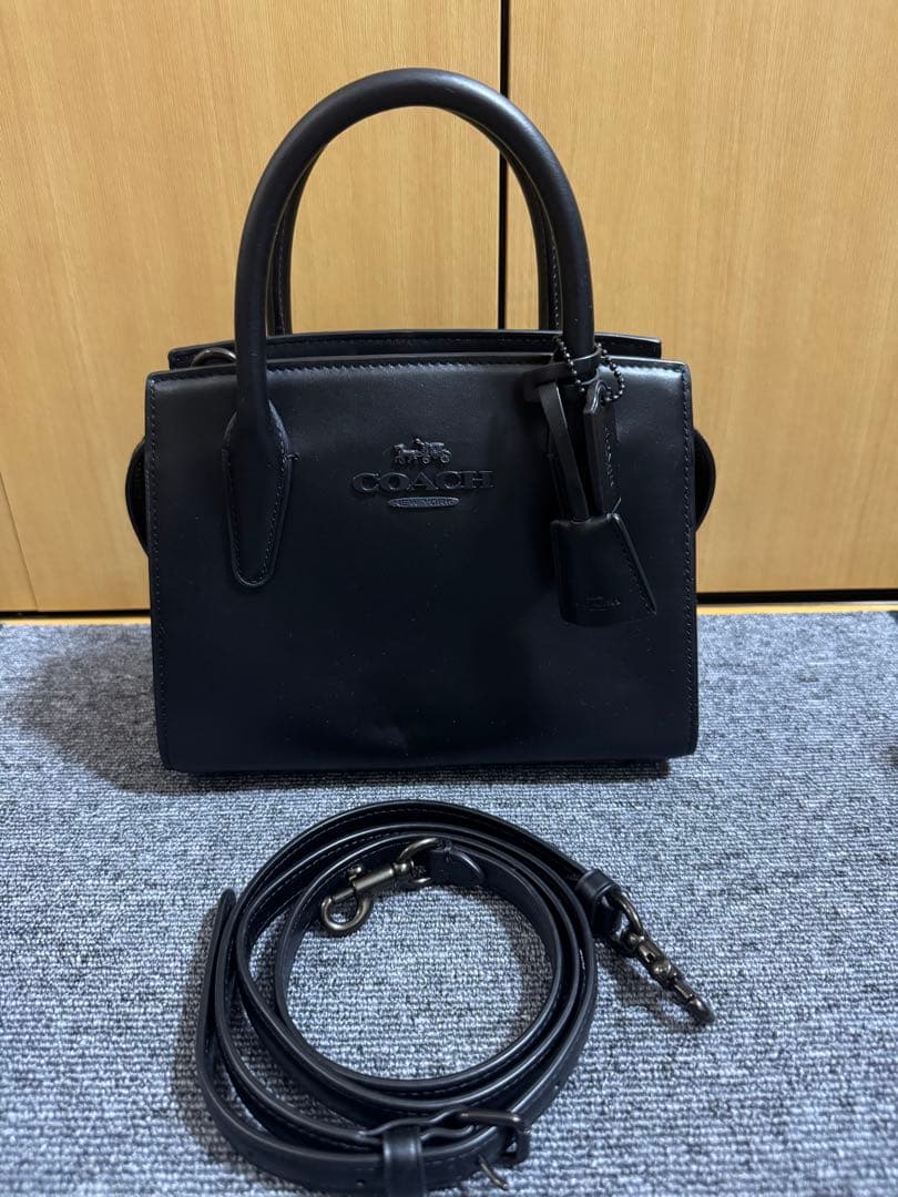 【美品】COACH コーチ 2way アンドレア キャリーオール ハンドバッグ