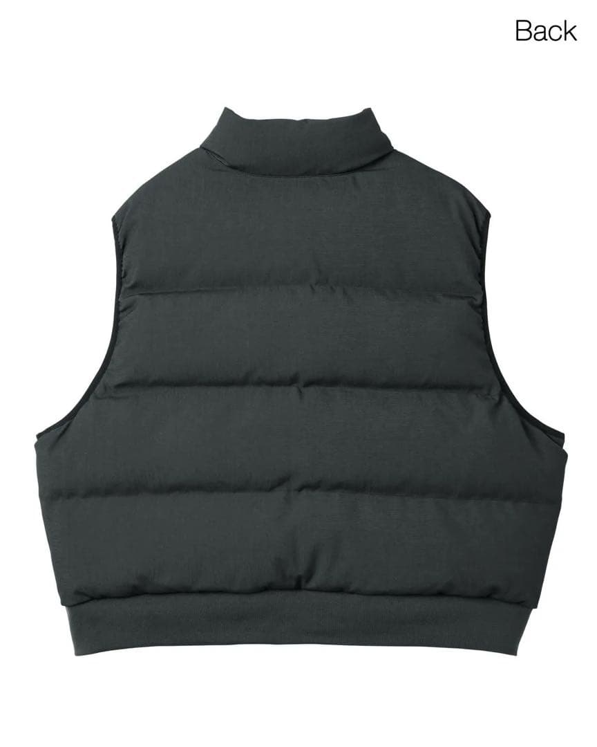 中綿リバーシブルベスト ブラック 総柄 Nissy ナップタイム naptime