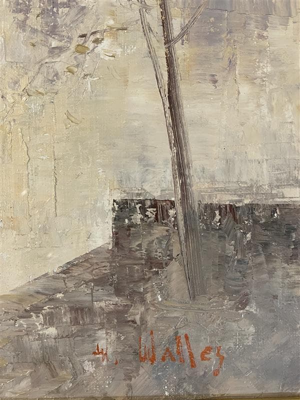 「真作」作者不明　風景画　油彩画　額装　サイン有り　F10号