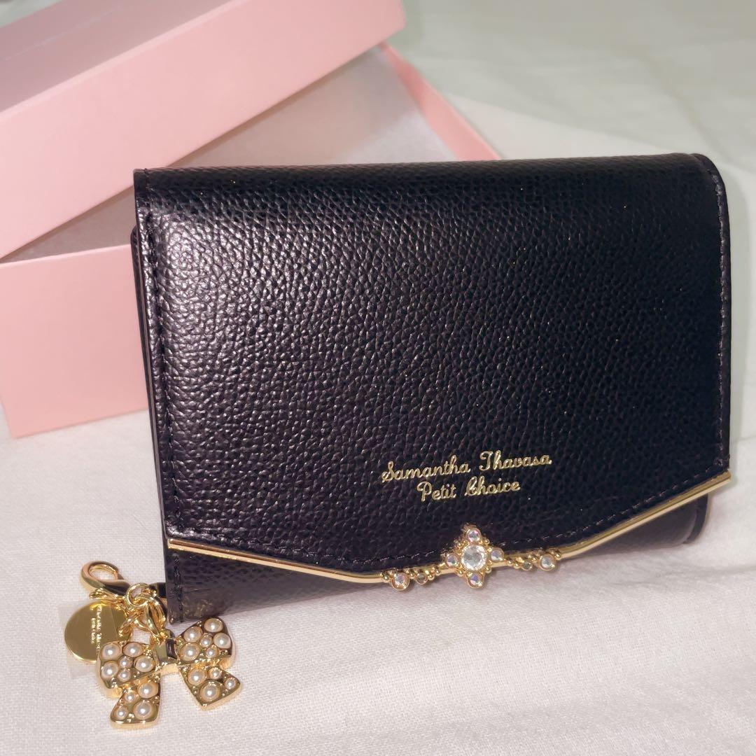 Samantha Thavasaサマンサタバサ ジュエルバー折財布チャーム付き