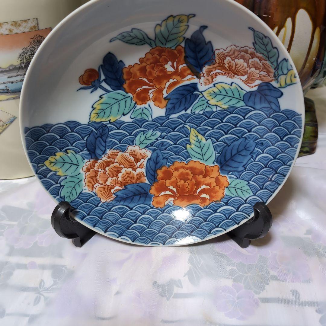 鍋島皿、フクロウ、ノリタケて火鉢３点セツト