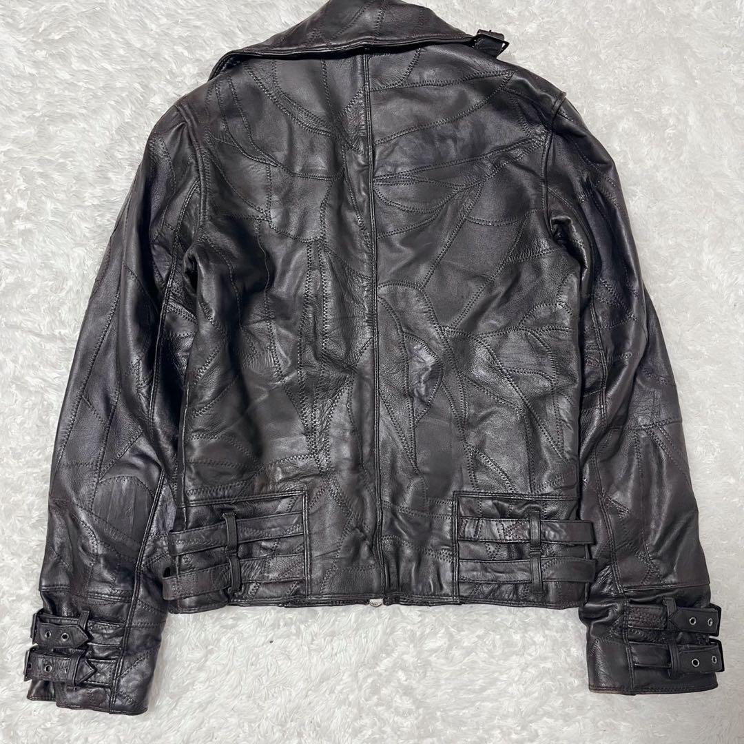 Y2K archive ラムレザージャケット パンク グランジ ギミック 短丈