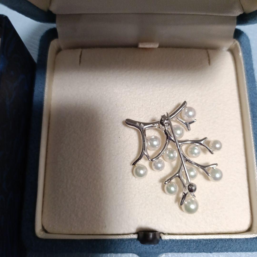 ミキモト 幸福の木 シルバー ブローチ 箱付き