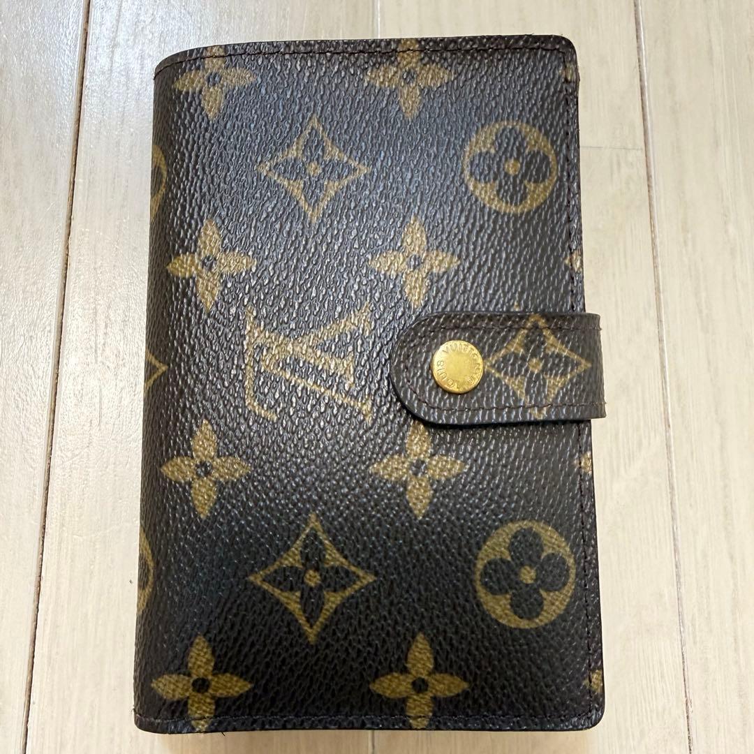 【P】Louis Vuitton 二つ折り財布 ブラウン